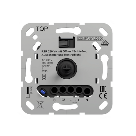 Room temperature controller 230 V with LED