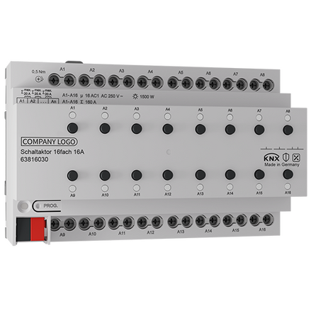 KNX Switching actuator 16gang 16A 